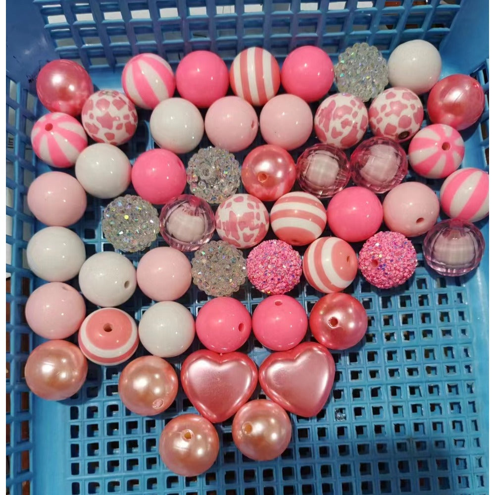 Wholesale 50pcs 20mm Leopard Lollipop Print Acrylic Mixed Color Combination Beads